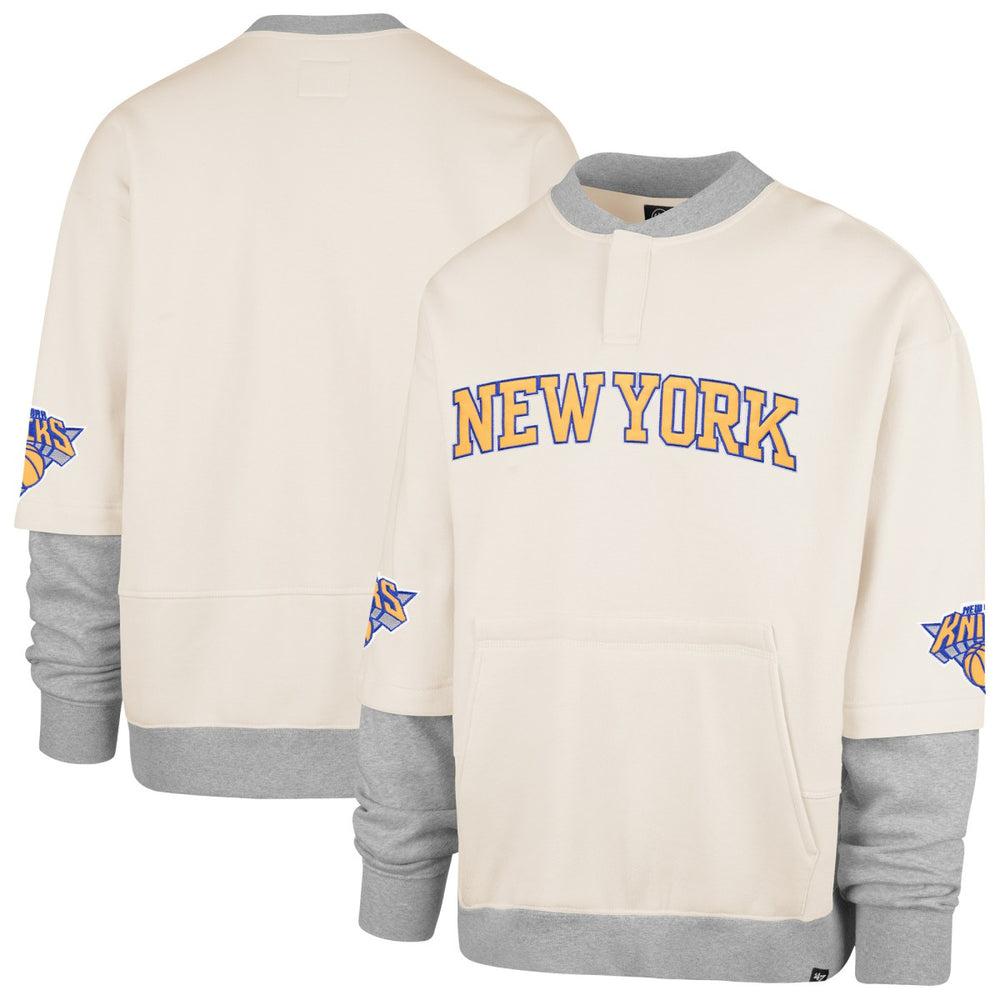 New York Knicks '47 Crossover Collection Trifecta Double Layered Fleece Sweatshirt Cream - NBA