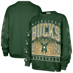 Milwaukee Bucks '47 Women's Go Big Oversized Sweatshirt Hunter Green - NBA