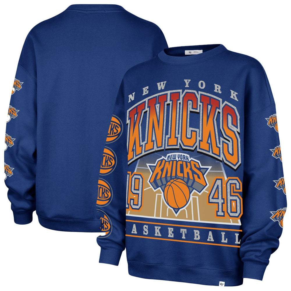 New York Knicks '47 Women's Go Big Oversized Sweatshirt Blue - NBA