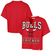Chicago Bulls '47 Women's Elation Oversized Notch Neck T-Shirt Red - NBA