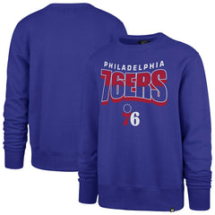 Philadelphia 76ers '47 Unisex Brush By Headline Crewneck Sweatshirt Royal - NBA