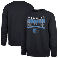 Memphis Grizzlies '47 Unisex Brush By Headline Crewneck Sweatshirt Navy - NBA
