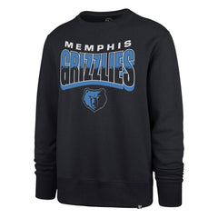 Memphis Grizzlies '47 Unisex Brush By Headline Crewneck Sweatshirt Navy - NBA