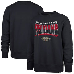 New Orleans Pelicans '47 Unisex Brush By Headline Crewneck Sweatshirt Navy - NBA