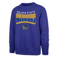 Golden State Warriors '47 Unisex Brush By Headline Crewneck Sweatshirt Royal - NBA