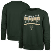 Milwaukee Bucks '47 Unisex Brush By Headline Crewneck Sweatshirt Hunter Green - NBA