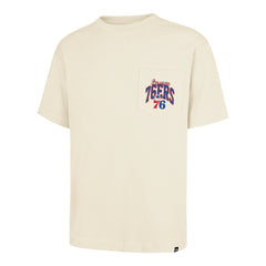 Philadelphia 76ers '47 Unisex Crossover Collection Foundation Pocket T-Shirt Cream - NBA