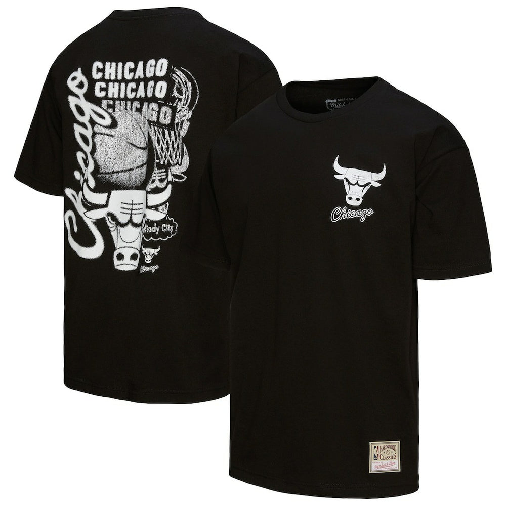 Chicago Bulls Hardwood Classics Overlap T-Shirt Black - NBA