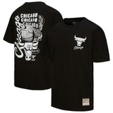 Chicago Bulls Hardwood Classics Overlap T-Shirt Black - NBA