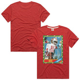 Jerry Rice San Francisco 49ers Homage Unisex NFL Topps Trading Card Tri-Blend T-Shirt Scarlet | NFL