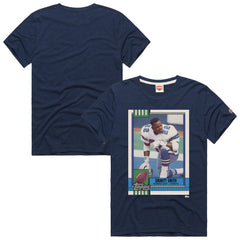 Emmitt Smith Dallas Cowboys Homage Unisex NFL Topps Trading Card Tri-Blend T-Shirt Navy | NFL