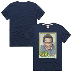 Walter Payton Chicago Bears Homage Unisex NFL Topps Trading Card Tri-Blend T-Shirt Navy | NFL