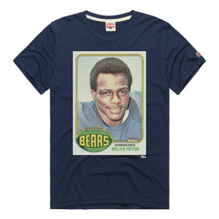 Walter Payton Chicago Bears Homage Unisex NFL Topps Trading Card Tri-Blend T-Shirt Navy | NFL
