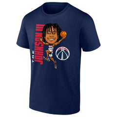 Tre Johnson III Washington Wizards Caricature T-Shirt Navy - NBA