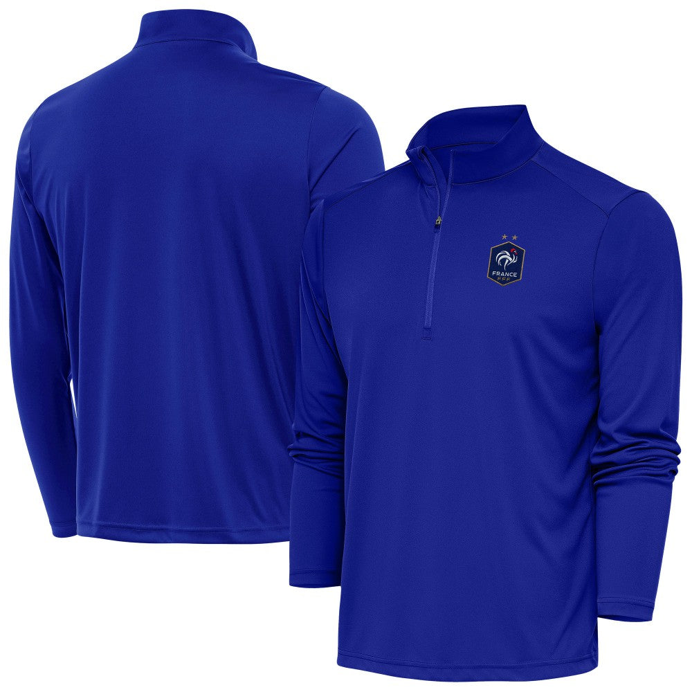 France National Team Antigua Statement Quarter-Zip Pullover Royal - FIFA World CUP