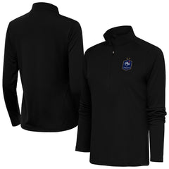 France National Team Antigua Women's Statement Half-Zip Pullover Black - FIFA World CUP