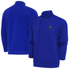 France National Team Antigua Genesis Quarter-Zip Pullover Royal - FIFA World CUP