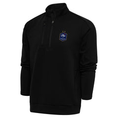 France National Team Antigua Genesis Quarter-Zip Pullover Black - FIFA World CUP