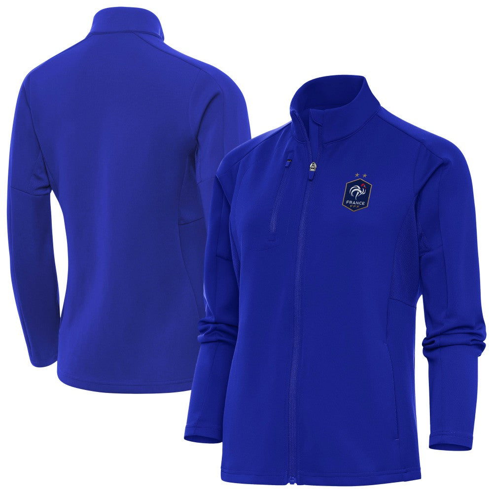 France National Team Antigua Women's Genesis Full-Zip Jacket Royal - FIFA World CUP