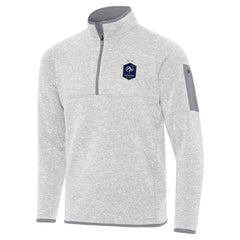 France National Team Antigua Elevate Quarter-Zip Pullover Heather Gray - FIFA World CUP
