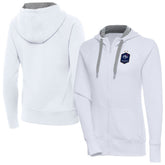 France National Team Antigua Women's Takeover Full-Zip Hoodie White - FIFA World CUP