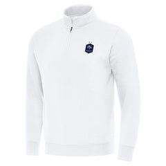 France National Team Antigua Landslide Quarter-Zip Pullover White - FIFA World CUP