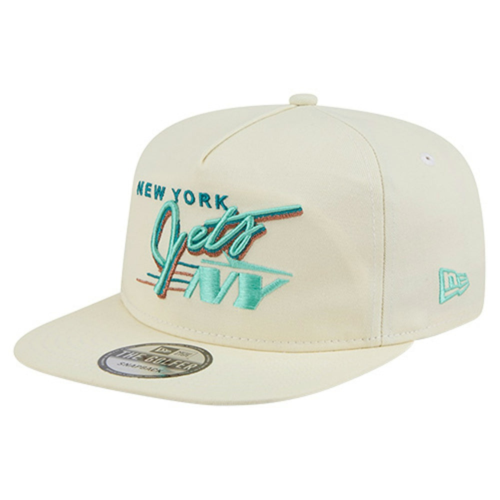 New York Jets New Era Liberty Golfer Adjustable Hat Cream | NFL