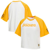 San Diego Padres Mitchell & Ness Women's Cropped Raglan Boxy T-Shirt - MLB