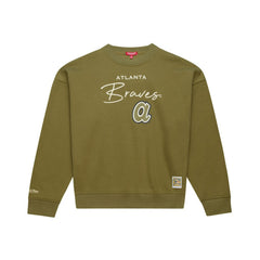 Atlanta Braves Mitchell & Ness Women's Oversized Crewneck Sweatshirt - MLB