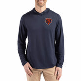Chicago Bears Cutter & Buck Coastline Epic Comfort Eco Recycled Long Sleeve Hoodie T-Shirt Navy | NFL