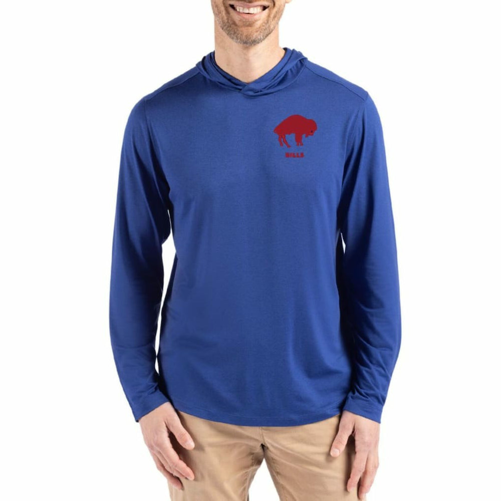 Buffalo Bills Cutter & Buck Coastline Epic Comfort Eco Recycled Long Sleeve Hoodie T-Shirt Blue | NFL