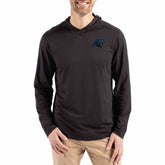 Carolina Panthers Cutter & Buck Coastline Epic Comfort Eco Recycled Long Sleeve Hoodie T-Shirt Black | NFL