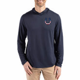 Indianapolis Colts Cutter & Buck Americana Coastline Epic Comfort Eco Recycled Long Sleeve Hoodie T-Shirt Navy | NFL
