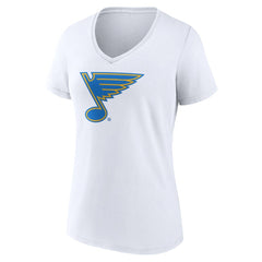St. Louis Blues Women's Essential V-Neck T-Shirt - White - NHL