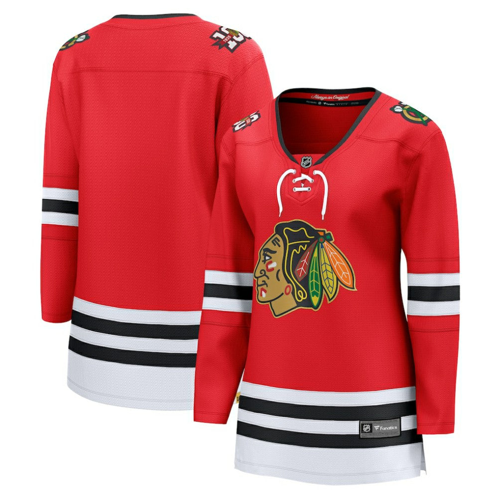 Chicago Blackhawks Fanatics Women's Centennial Breakaway Jersey - Red - NHL