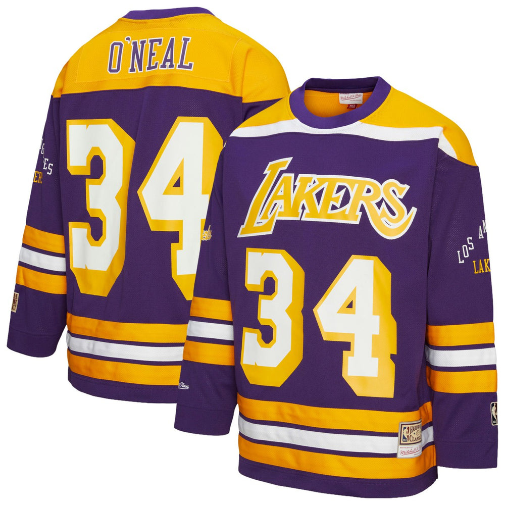 Shaquille O'Neal Los Angeles Lakers Unisex Maxxed Out Fashion Hockey Jersey Purple - NBA