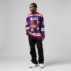 Vince Carter Toronto Raptors Unisex Maxxed Out Fashion Hockey Jersey Purple - NBA