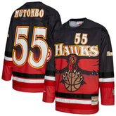 Dikembe Mutombo Atlanta Hawks Unisex Maxxed Out Fashion Hockey Jersey Red - NBA