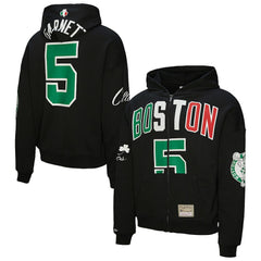 Kevin Garnett Boston Celtics Unisex Hardwood Classics Maxxed Out Full-Zip Hoodie Black - NBA