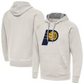 Indiana Pacers Antigua Big Logo Victory Pullover Hoodie Cream - NBA