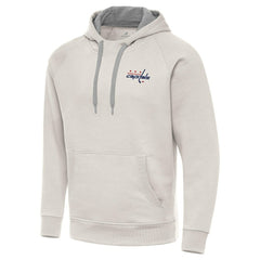 Washington Capitals Antigua Victory Pullover Hoodie - Cream - NHL