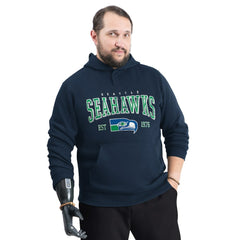 Seattle Seahawks G-III Sports by Carl Banks Adaptive Team Spirit Graphic Fleece Pullover Hoodie College Navy | NFL