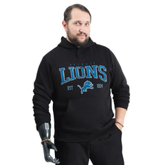 Detroit Lions G-III Sports by Carl Banks Adaptive Team Spirit Graphic Fleece Pullover Hoodie Black | NFL