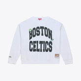 Boston Celtics Women's Lightweight Block Letter Sweatshirt White - NBA