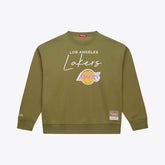 Los Angeles Lakers Women's Lightweight Script Sweatshirt Olive - NBA