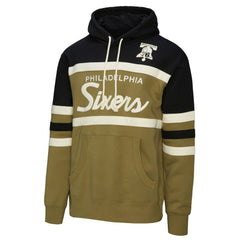 Philadelphia 76ers Double Clutch Head Coach Hoodie Olive - NBA