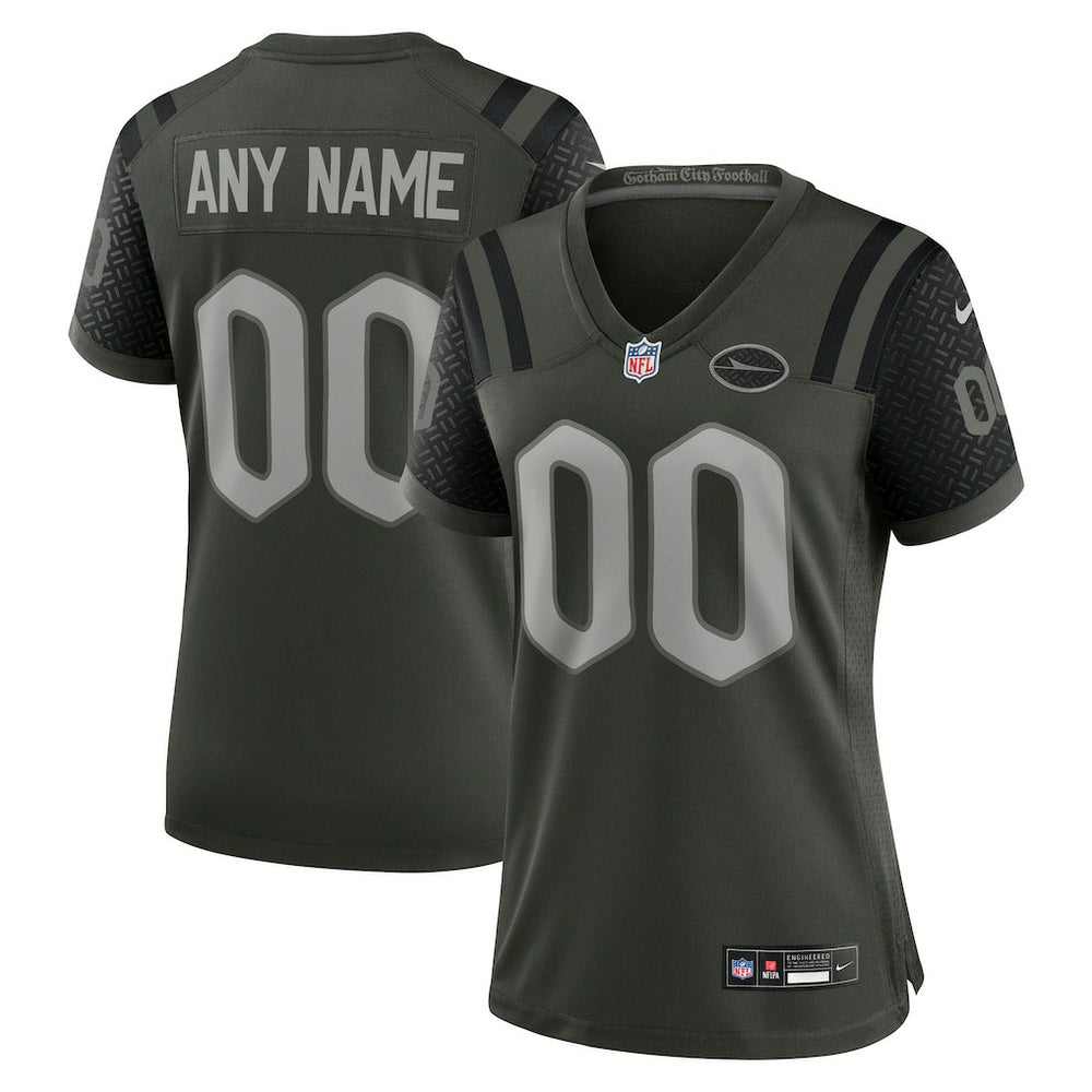 New York Jets Women's 2025 Rivalries Collection Custom Game Jersey Gotham Green | Nike for Sale