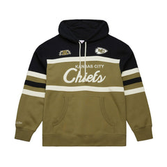 Kansas City Chiefs Vintage Logo Head Coach Hoodie Olive | Mitchell & Ness
