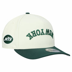 New York Jets New Era Upside Down 9FIFTY A-Frame Snapback Hat Cream | NFL