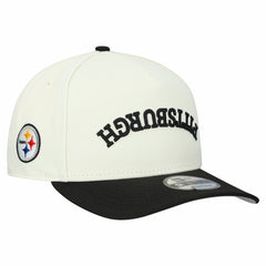 Pittsburgh Steelers New Era Upside Down 9FIFTY A-Frame Snapback Hat Cream | NFL